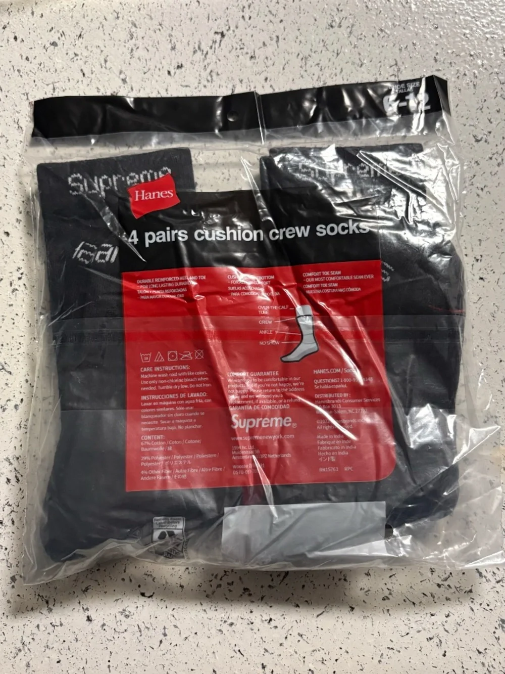 Supreme X Hanes Cushion Crew